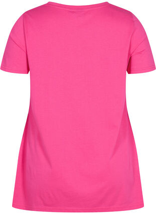 Kurzarm T-Shirt aus Baumwolle mit A-Linie, Beetroot Pur SUMMER, Packshot image number 1