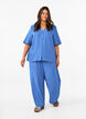 Lockere Hose mit elastischem Bund und Taschen, Blau, Model image number 0