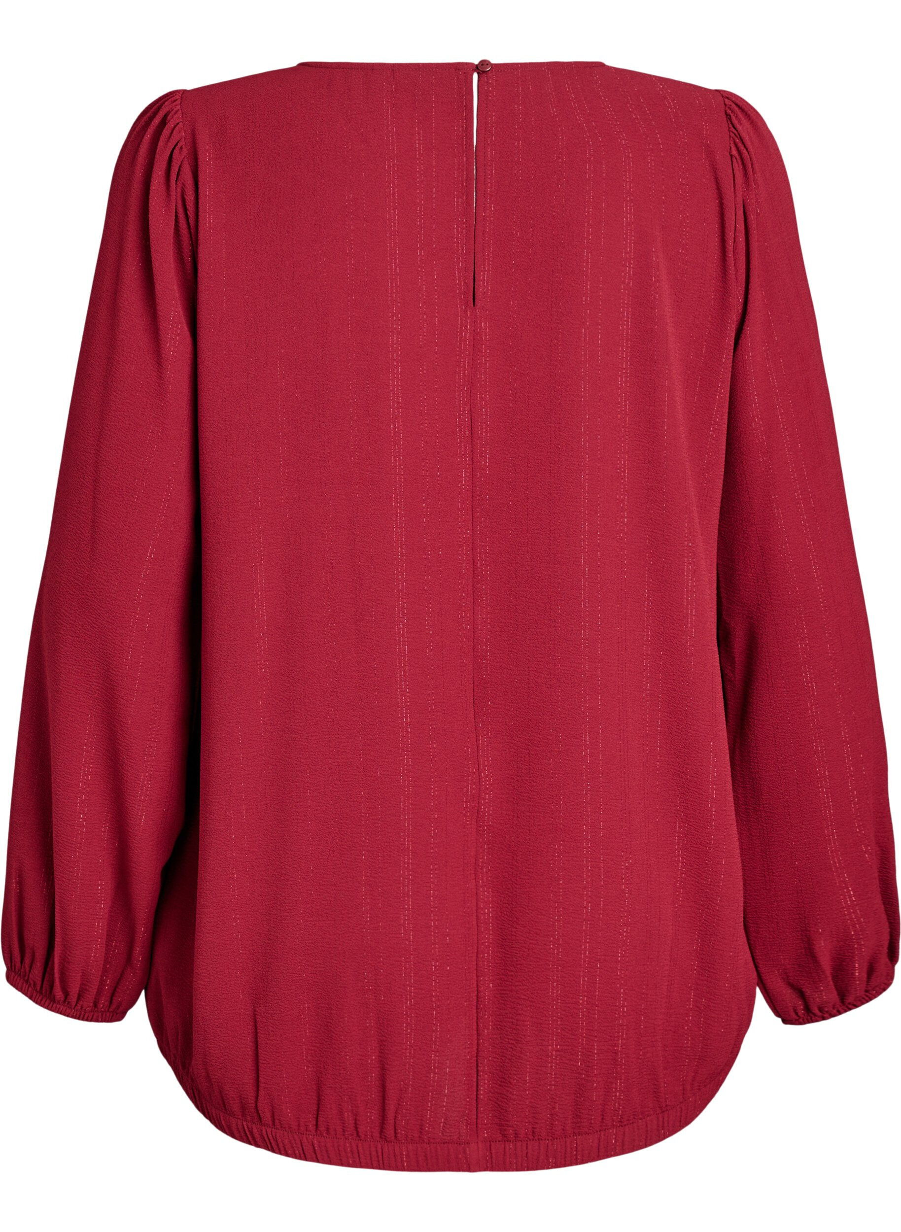 ZizziBluse mit Glitzer, Dunkles Bordeaux, Packshot image number 1