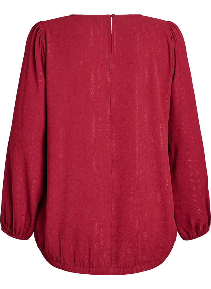 Bluse mit Glitzer, Dunkles Bordeaux, Packshot image number 1