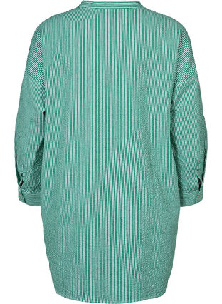 Gestreiftes Baumwollhemd mit 3/4 Ärmeln, Jolly Green Stripe, Packshot image number 1