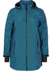 Softshell-Jacke mit abnehmbarer Kapuze