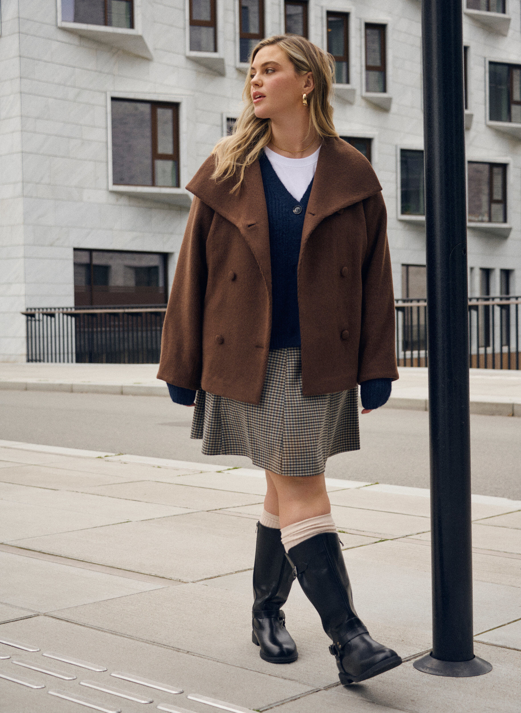 ZizziKurzer A-Linien-Rock, Braun, Image image number 0