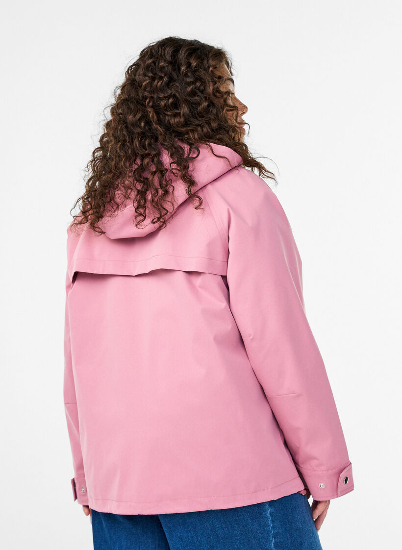 Kurze Fr&uuml;hlingsjacke mit abnehmbarer Kapuze, Rot, Model image number 2