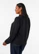 Bluse mit V-Ausschnitt und H&auml;kelband, Schwarz, Model image number 2
