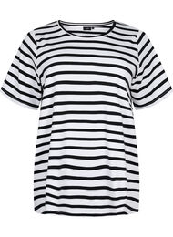 Gestreiftes Baumwoll-T-Shirt, Black Stripes, Packshot