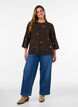 Strickbluse mit kleinen Stickmotiven, Braun, Model image number 1