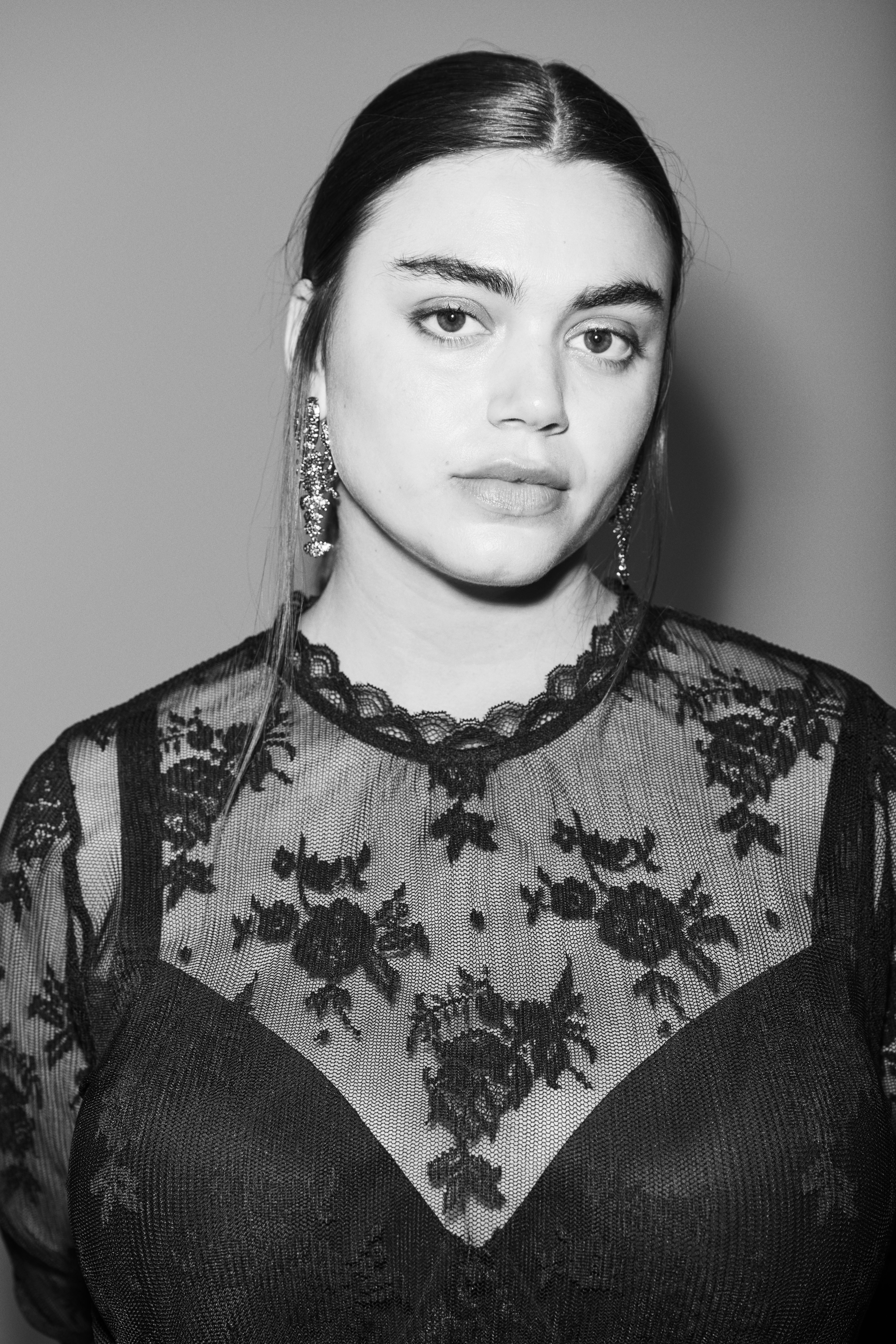 ZizziMeshblouse met kant, , Model