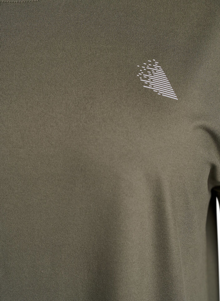 Einfarbiges Trainings-T-Shirt, Gr&uuml;n, Packshot image number 2