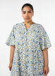 Baumwoll-Midikleid mit Blumenprint, Blau, Model image number 2
