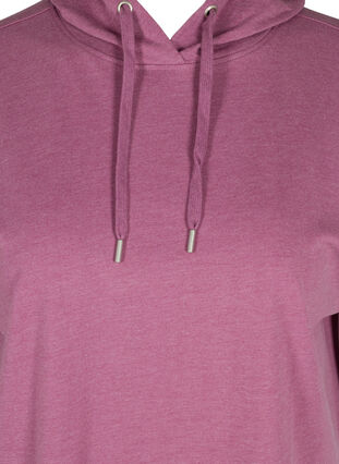 Langes Sweatshirt mit kurzen Ärmeln, Grape Nectar Melange, Packshot image number 2