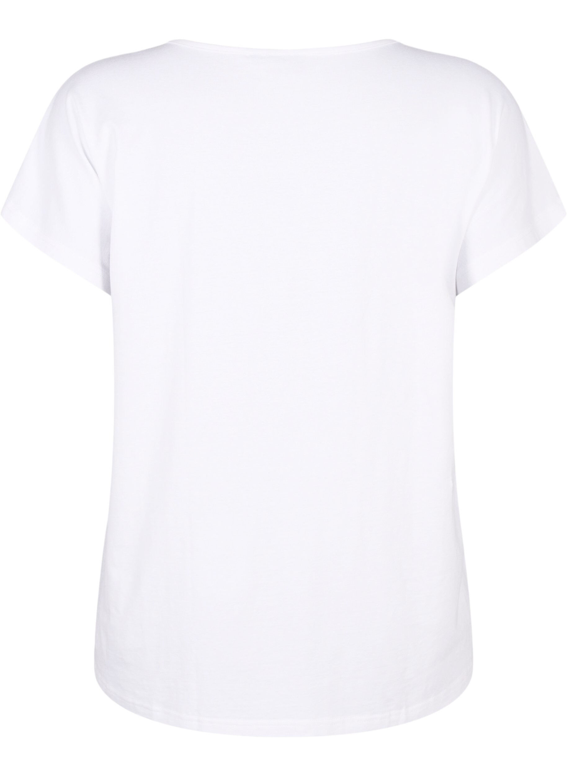 ZizziT-Shirt mit V-Ausschnitt und Brusttasche, Bright White, Packshot image number 1