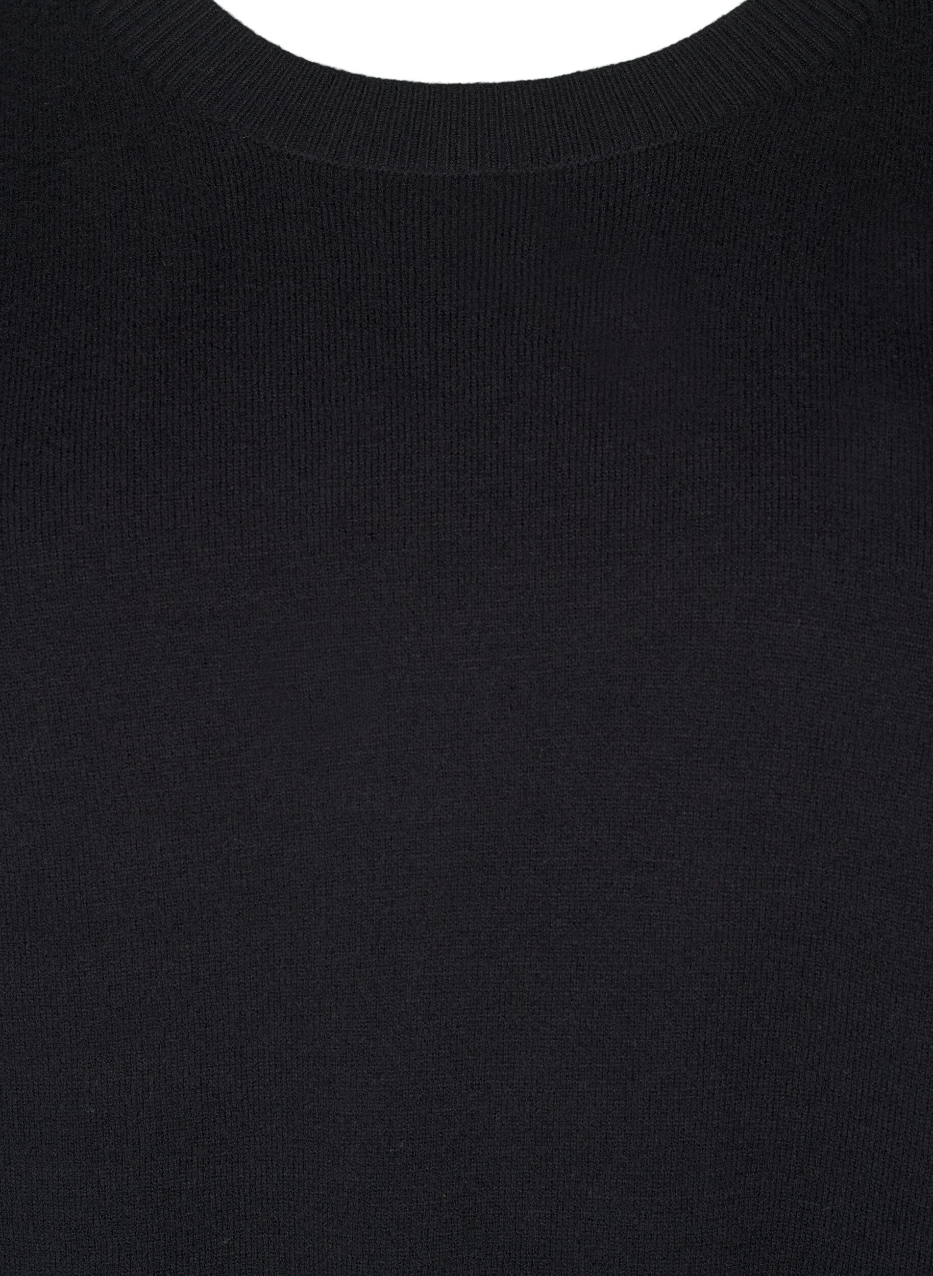 ZizziFLASH &ndash; Strickpullover mit Rundhalsausschnitt, Schwarz, Packshot image number 2