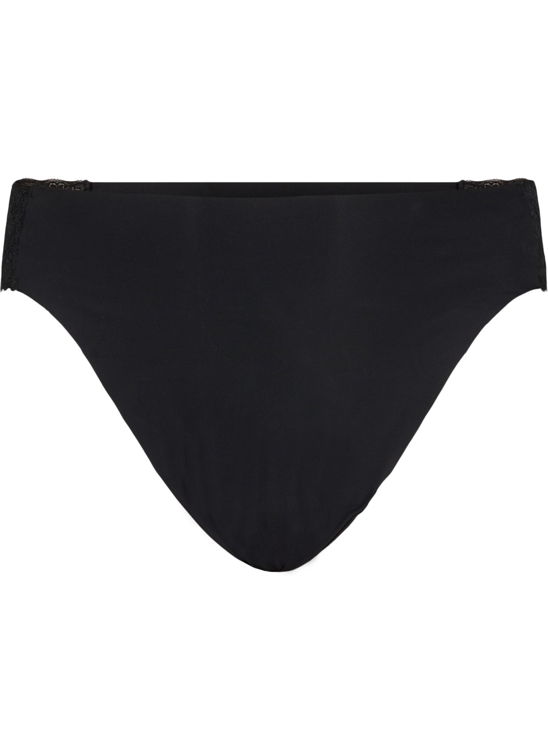 Zizzi2-pack Brazilian Slip mit normaler Taille, Schwarz, Packshot image number 2