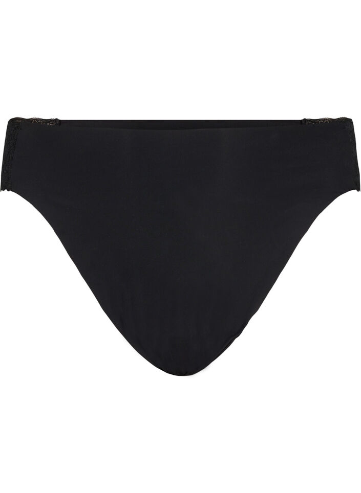 2-pack Brazilian Slip mit normaler Taille, Schwarz, Packshot image number 2