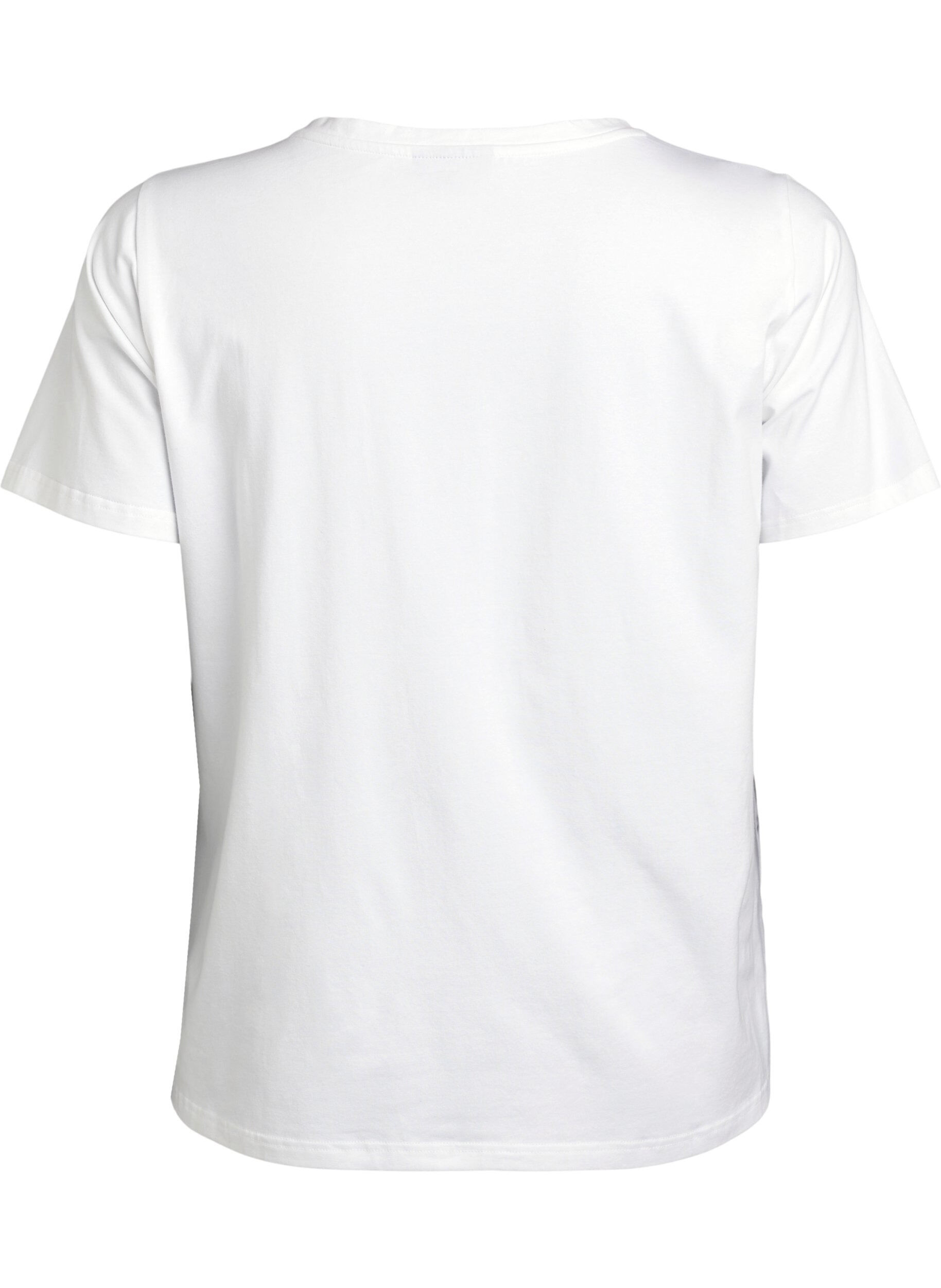 ZizziT-Shirt aus Bio-Baumwolle mit floralem Print, B. White w. Rose, Packshot image number 1