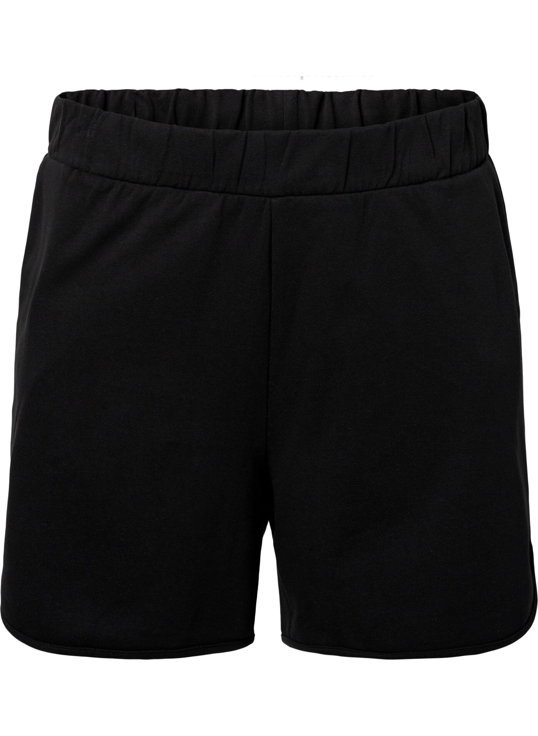 ZizziEinfarbige Shorts mit Taschen, Black, Packshot image number 0