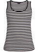 Gestreiftes Tanktop mit Rippenstruktur, Black Snow W. Stripe, Packshot image number 0