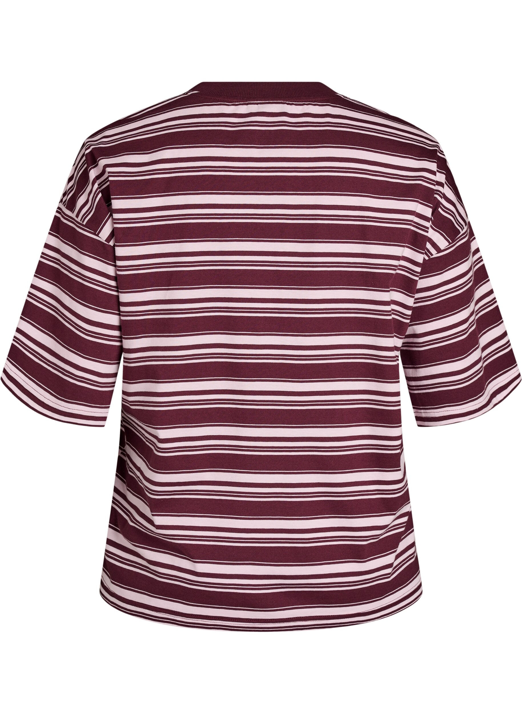 ZizziKastiges T-Shirt mit Streifenmuster, Rot, Packshot image number 1