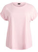 Kurz&auml;rmeliges T-Shirt aus Baumwollmischgewebe, Pink, Packshot image number 0