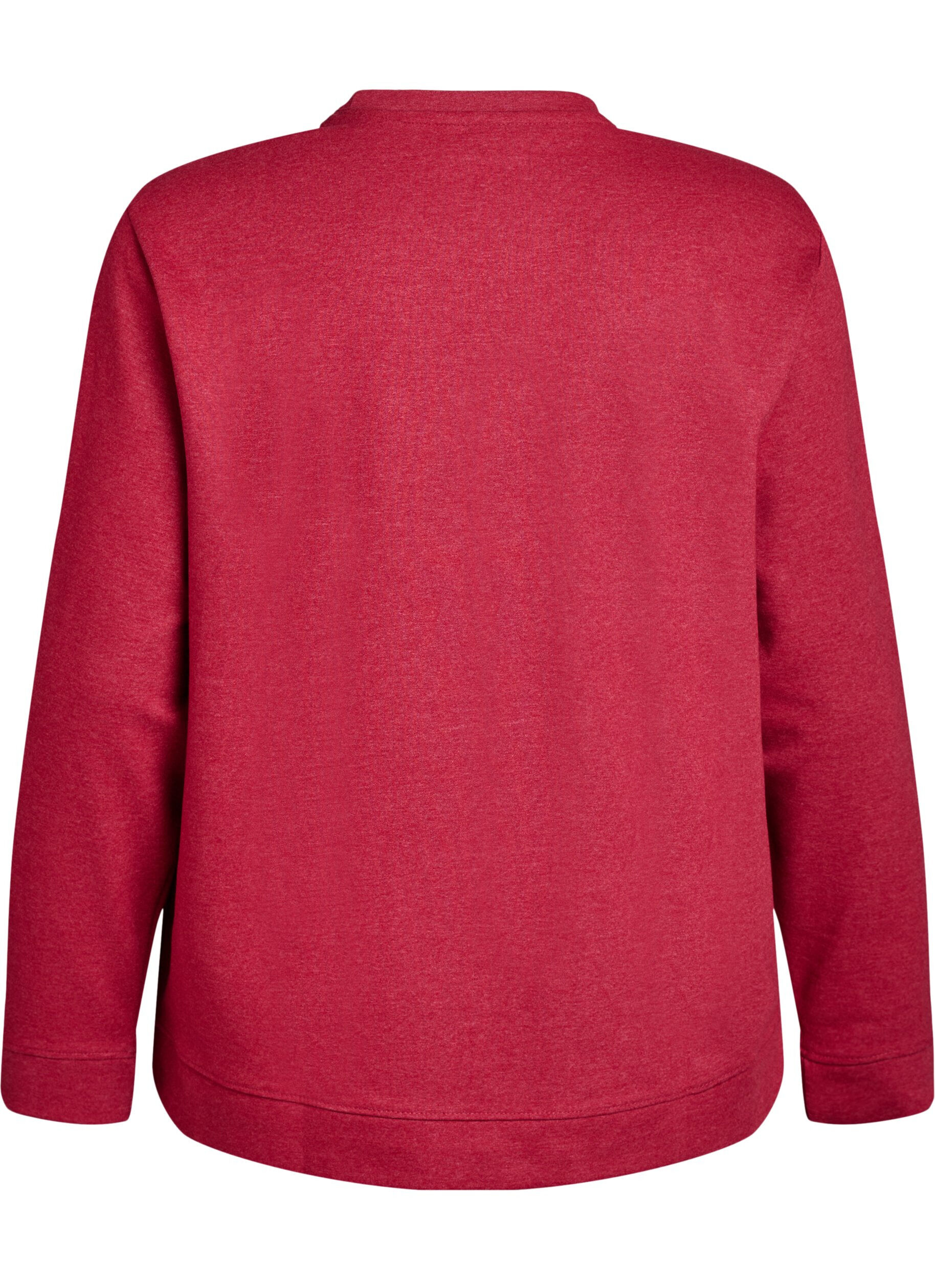 ZizziSweatshirt mit Rundhalsausschnitt, Rot, Packshot image number 1