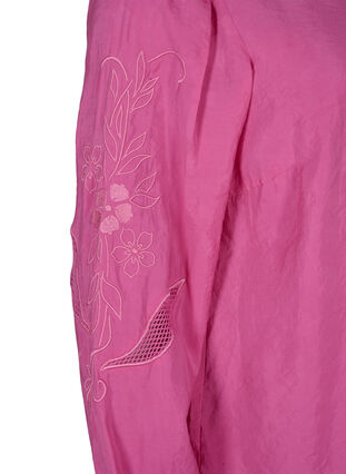 Bluse aus TENCEL™-Modal mit gestickten Details, Phlox Pink, Packshot image number 3