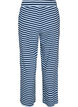 Gestreifte Schlafanzughose mit hoher Taille und weiten Beinen, Blau, Packshot image number 1