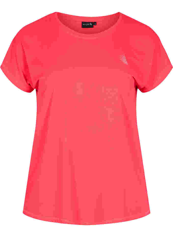 Einfarbiges Trainings-T-Shirt, Diva Pink, Packshot image number 0