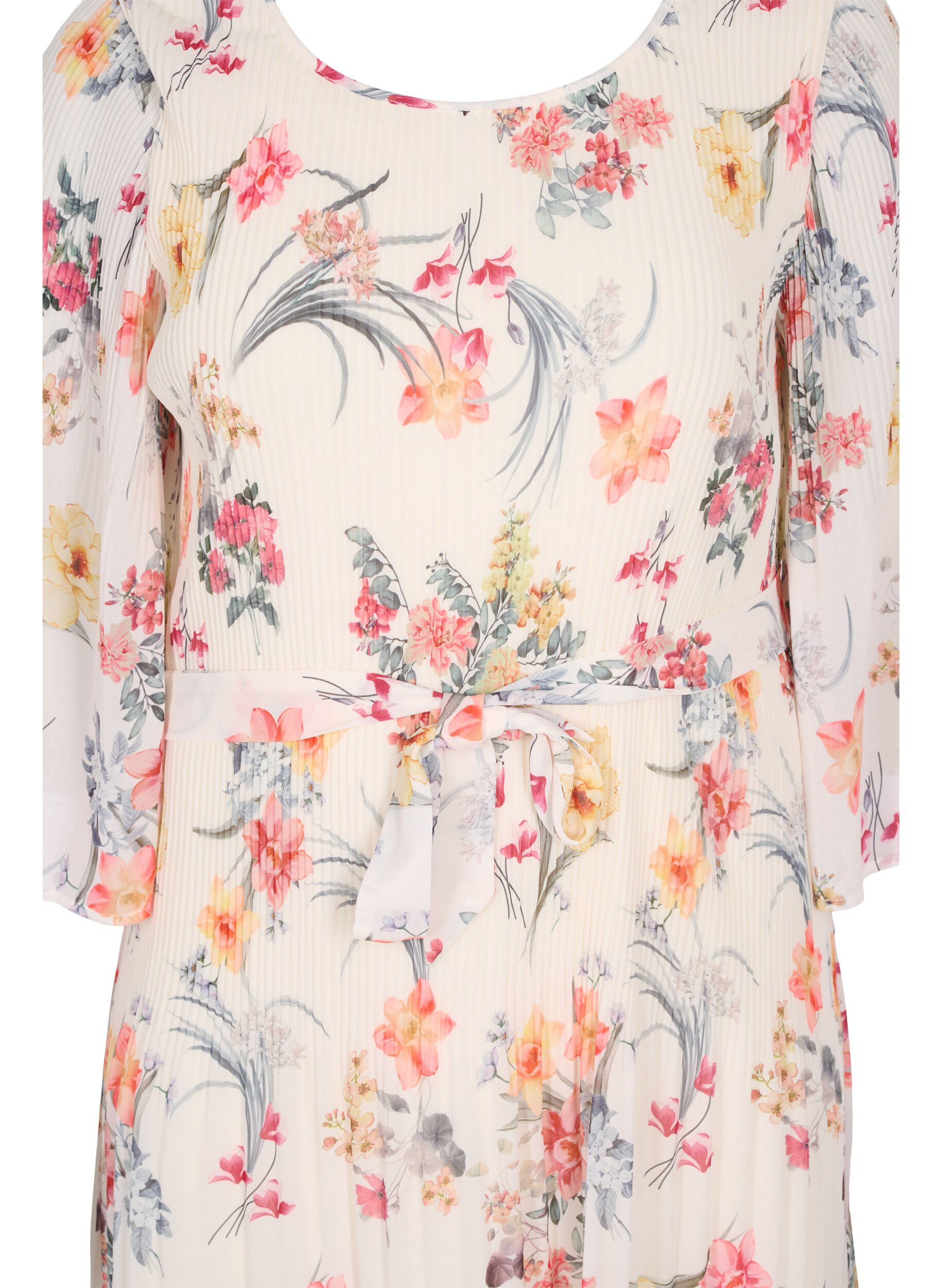 ZizziPlisseekleid mit Bindeband und Print, Sugar Swizzle Flower, Packshot image number 2