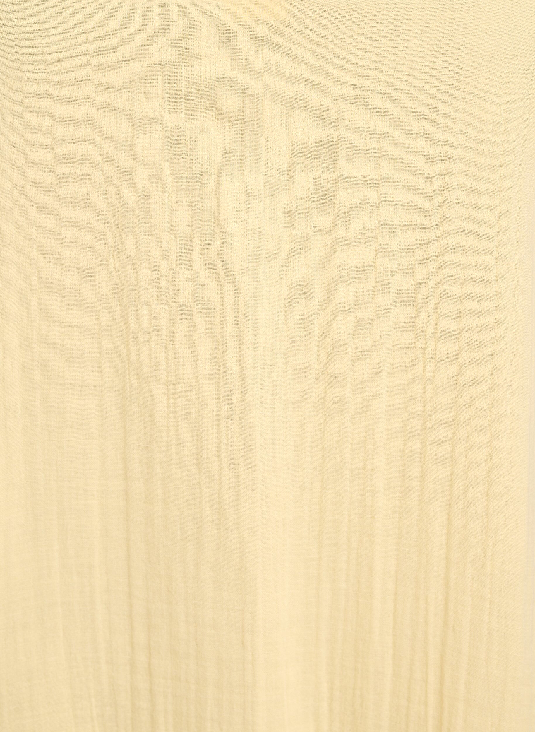 ZizziKurzes A-Linien-Kleid aus Baumwollmusselin, Gelb, Packshot image number 2