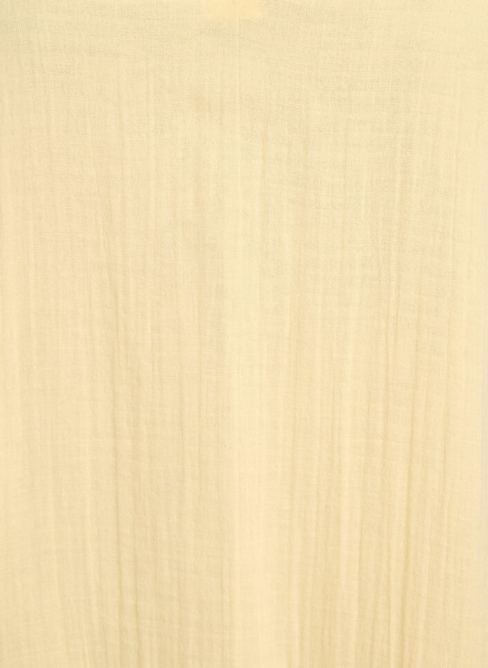 Kurzes A-Linien-Kleid aus Baumwollmusselin, Gelb, Packshot image number 2