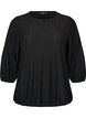 Bluse mit Struktur und 3/4-&Auml;rmeln, Schwarz, Packshot image number 0