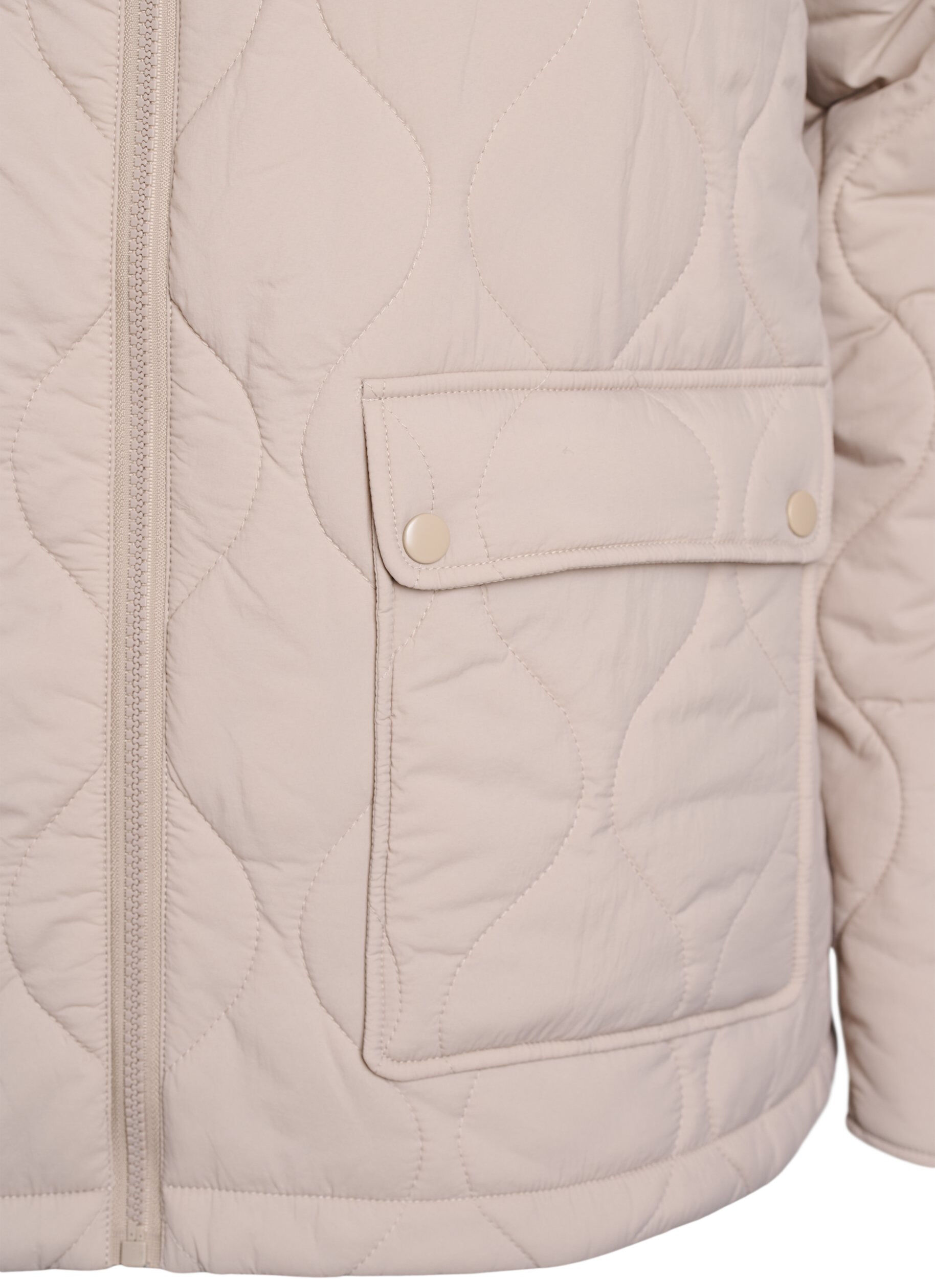 ZizziSteppjacke mit Kapuze und Taschen, Beige, Packshot image number 3