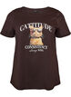 T-Shirt aus Baumwolle mit Katzen-Print und Rundhalsausschnitt, Braun, Packshot image number 0