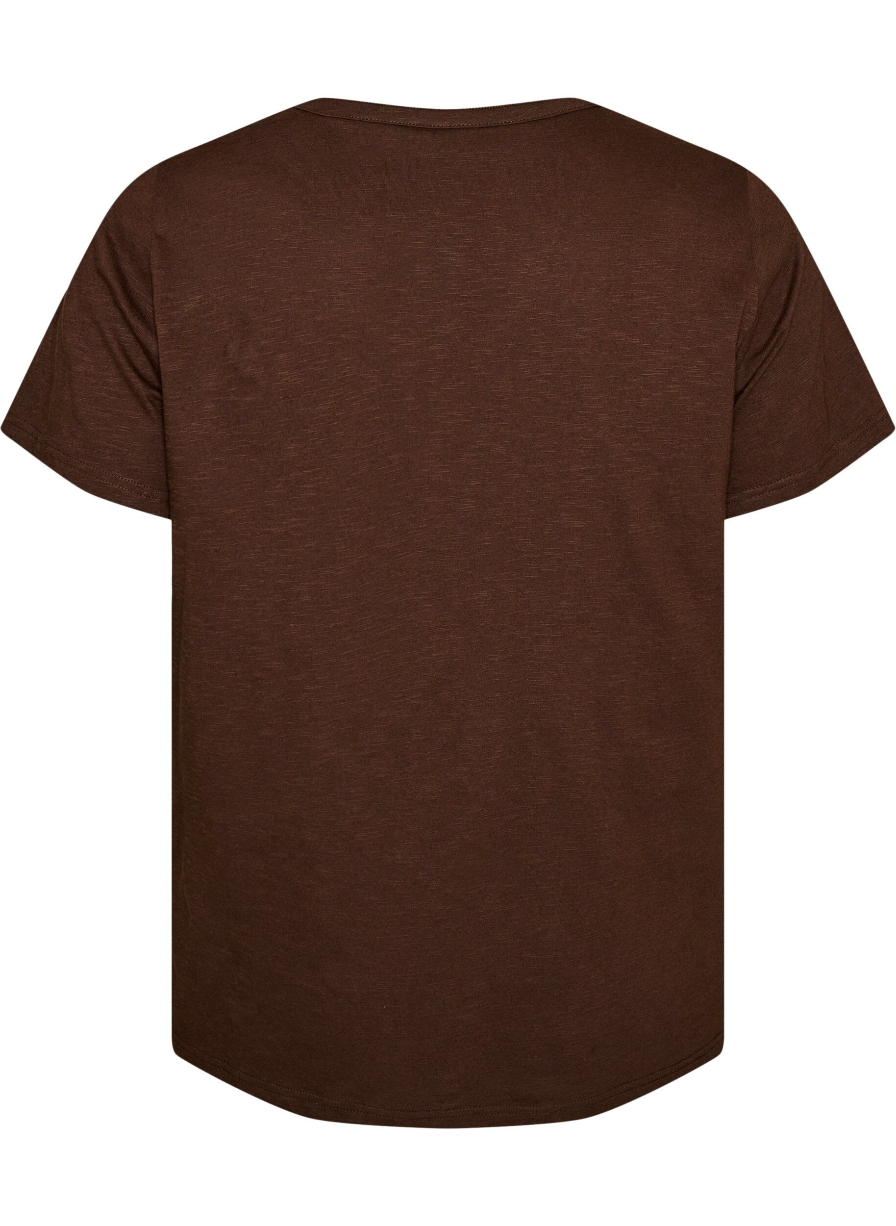 ZizziT-Shirt mit Knopfleiste, Braun, Packshot image number 1