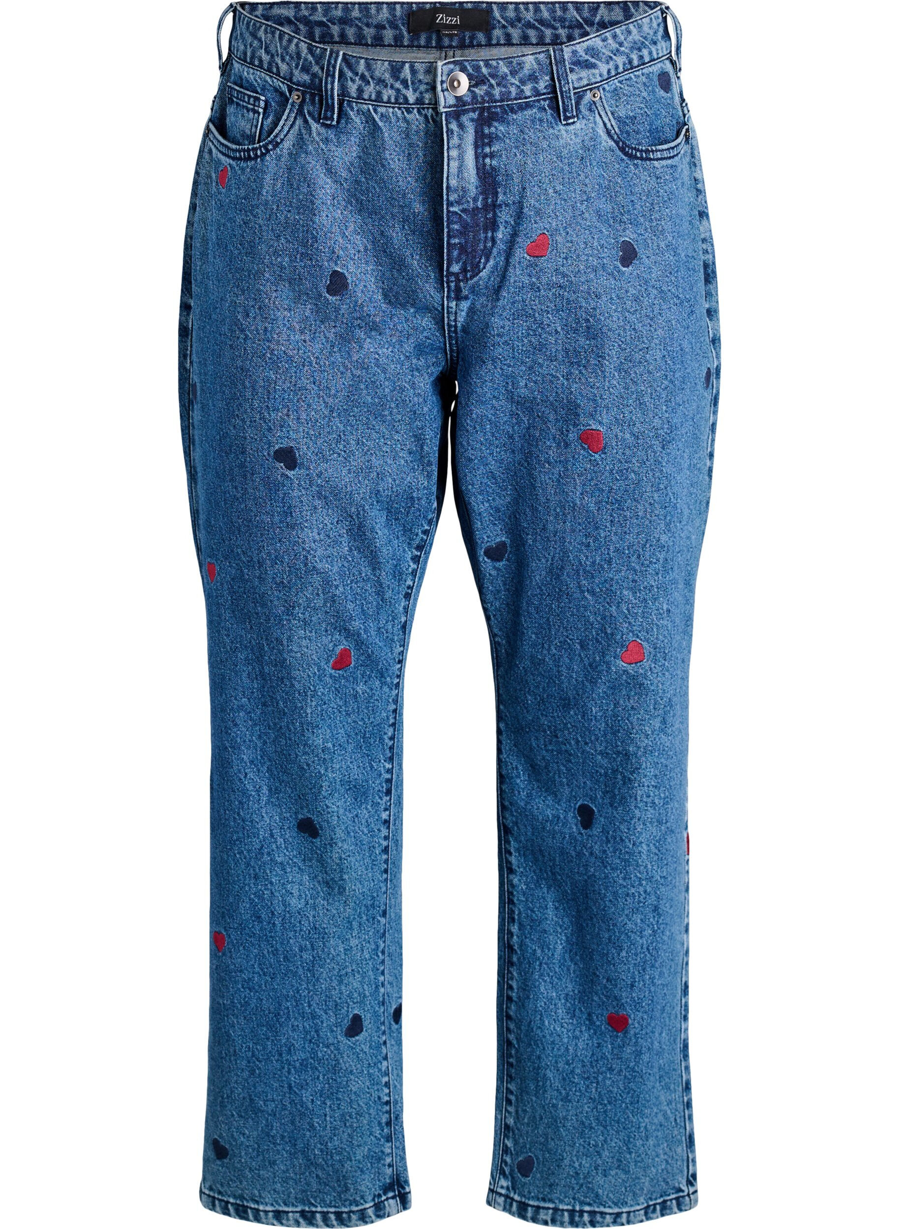 Gemma Jeans mit hoher Taille und aufgestickten Details