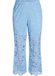Hoch taillierte Spitzenhose mit geraden Beinen, Blau, Packshot image number 0