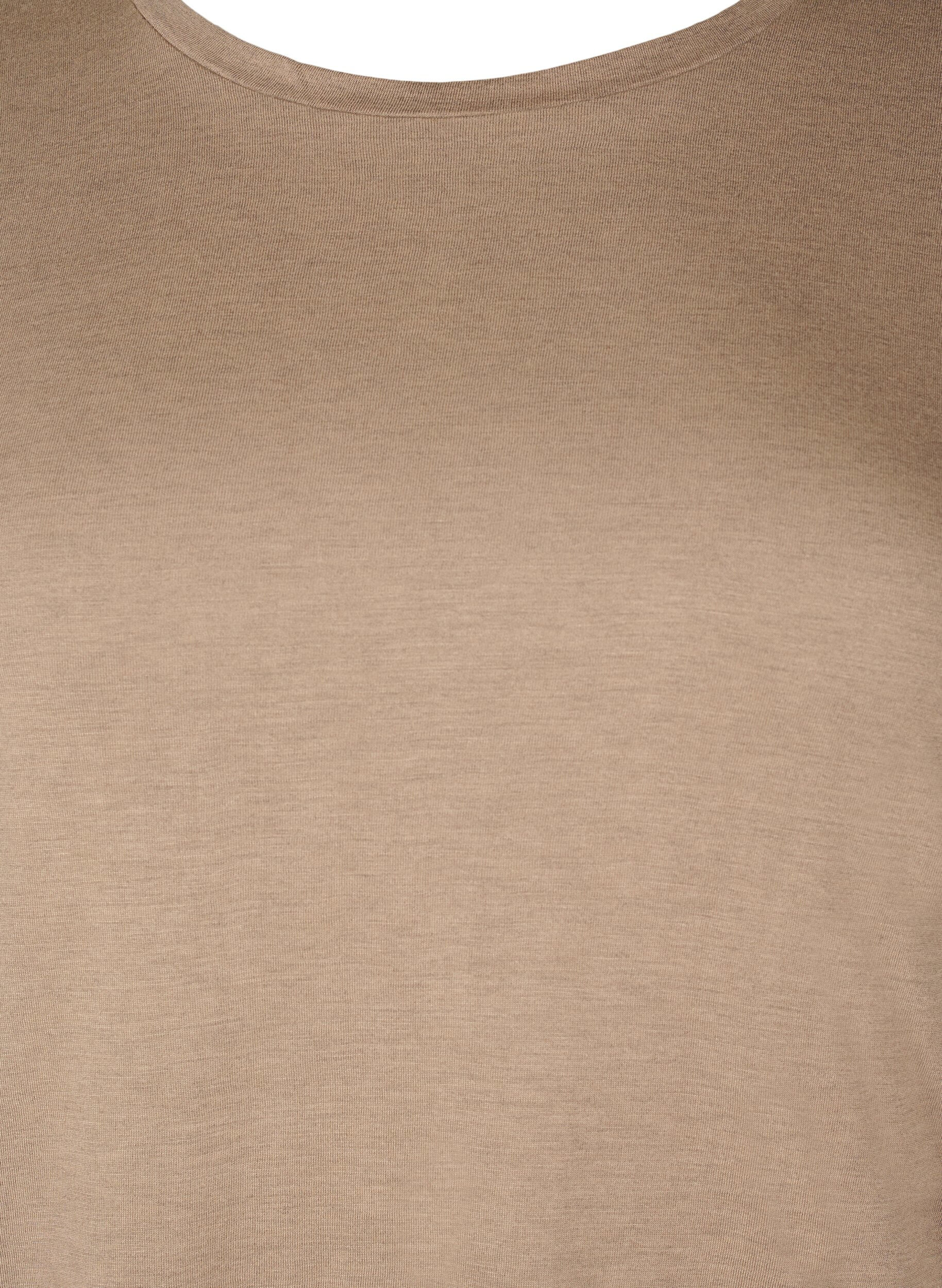 ZizziLang&auml;rmelige Bluse aus Wolle und Viskose, Braun, Packshot image number 2