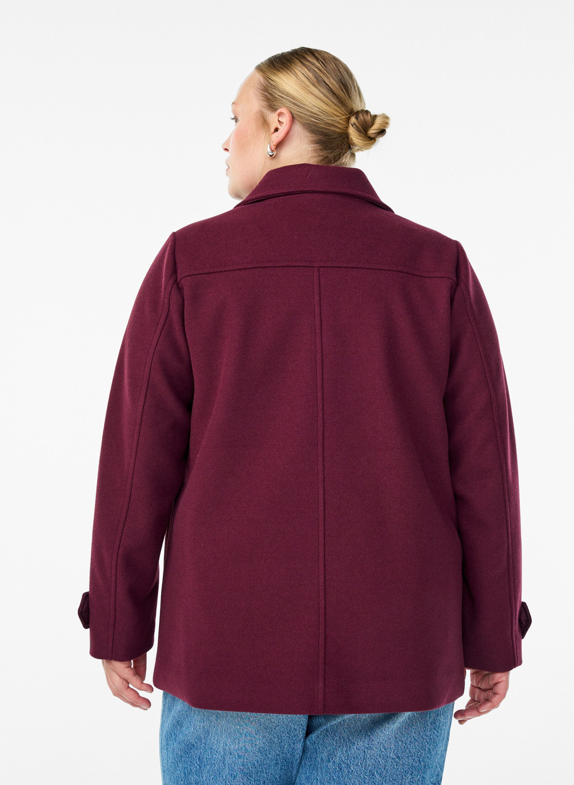 ZizziKurzmantel mit zweireihiger Knopfleiste, Rot, Model image number 1