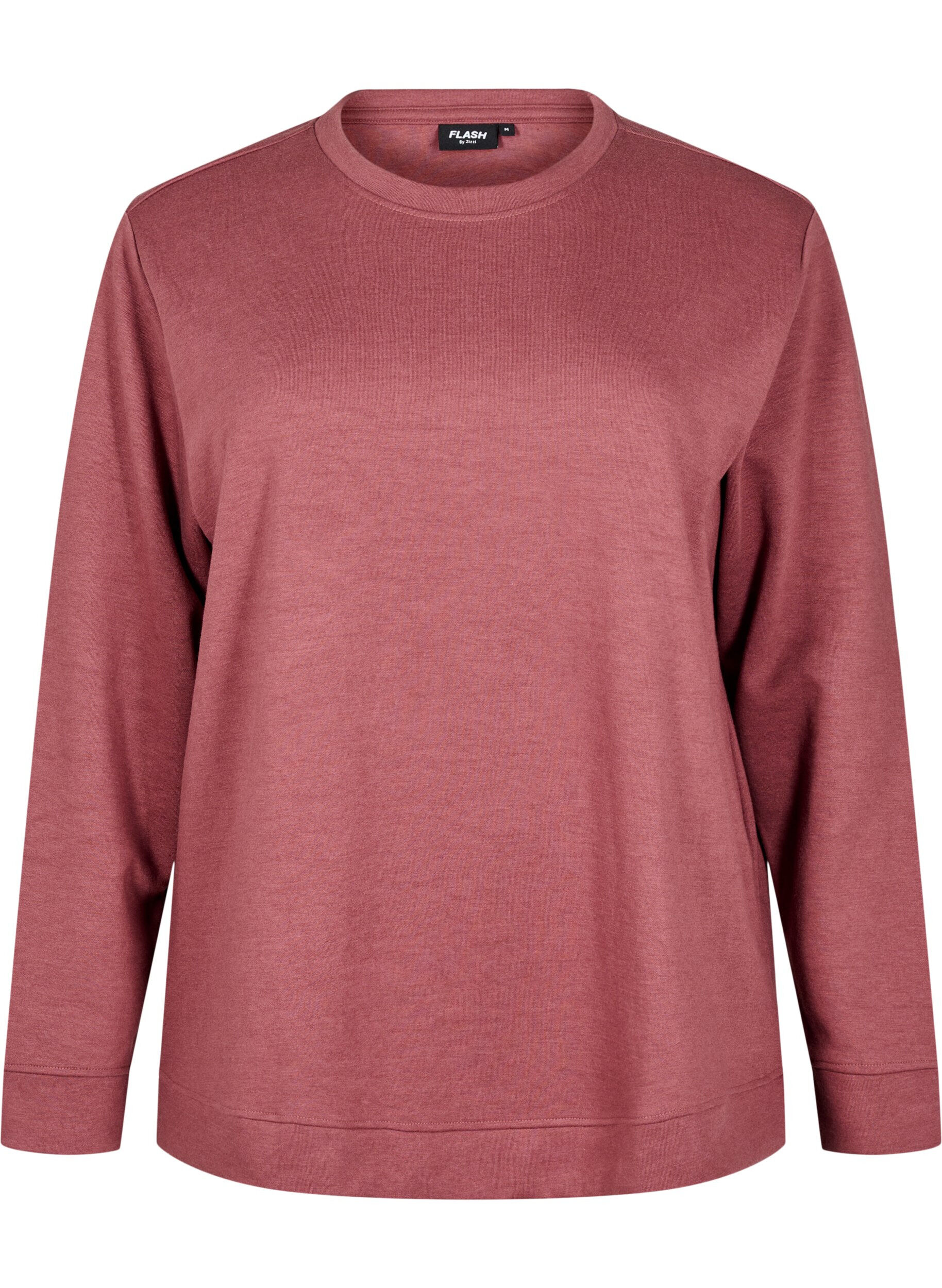 ZizziFLASH - Sweatshirt mit Rundhalsausschnitt, Braun, Packshot image number 0