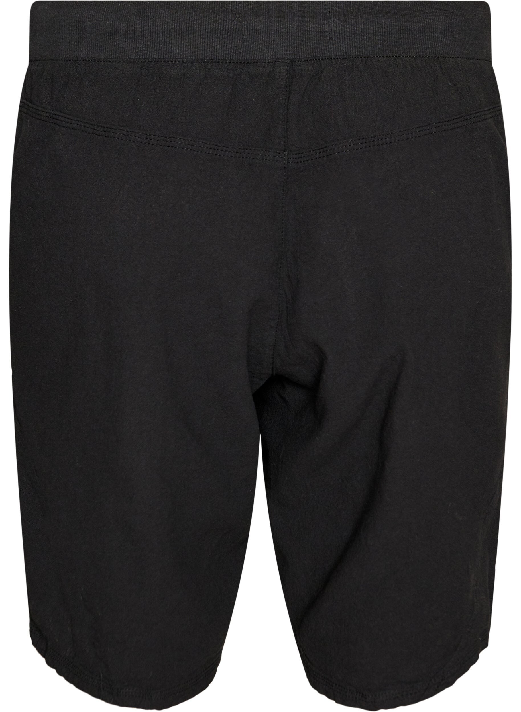 ZizziLockere Shorts aus Baumwolle mit Taschen, Schwarz, Packshot image number 1