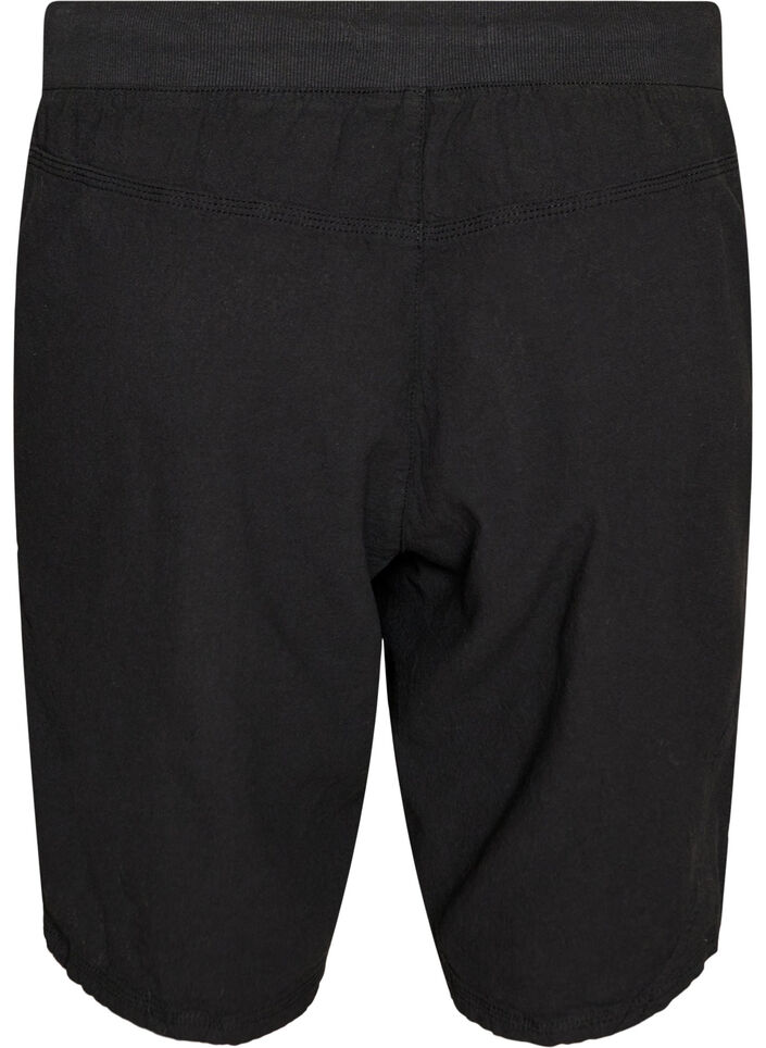 Lockere Shorts aus Baumwolle mit Taschen, Schwarz, Packshot image number 1