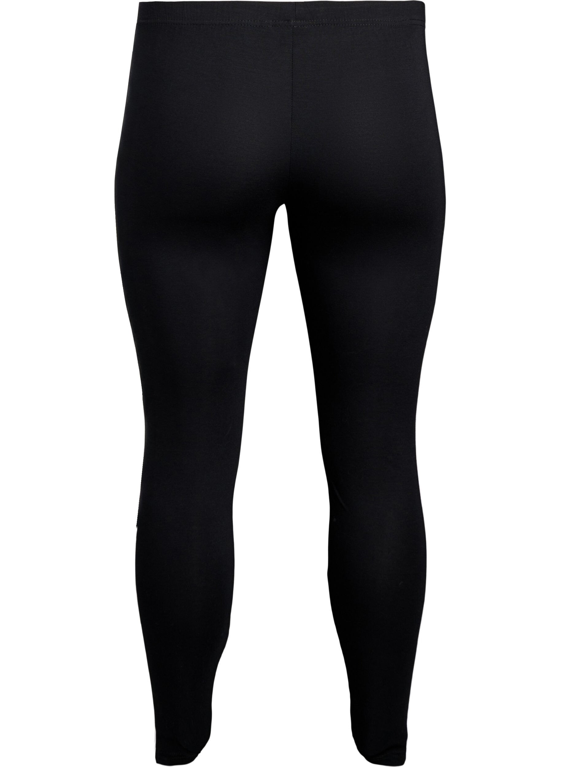 ZizziLeggings aus Viskose mit Seitenstreifen, Black W. Stripe, Packshot image number 1
