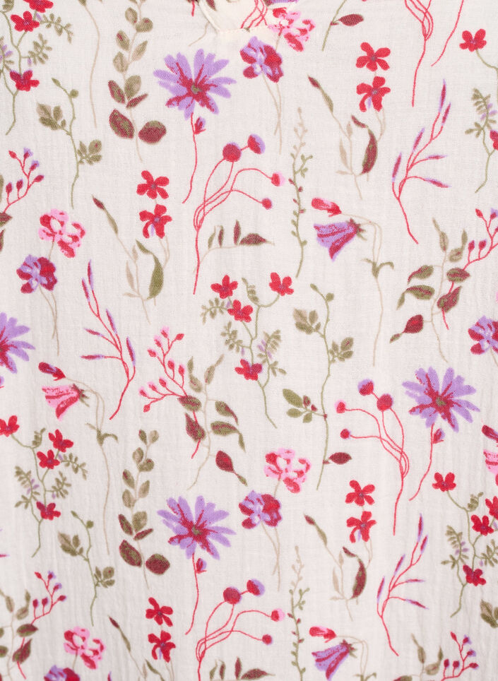 Kurzes A-Linien-Kleid aus Baumwollmusselin, Beige, Packshot image number 2