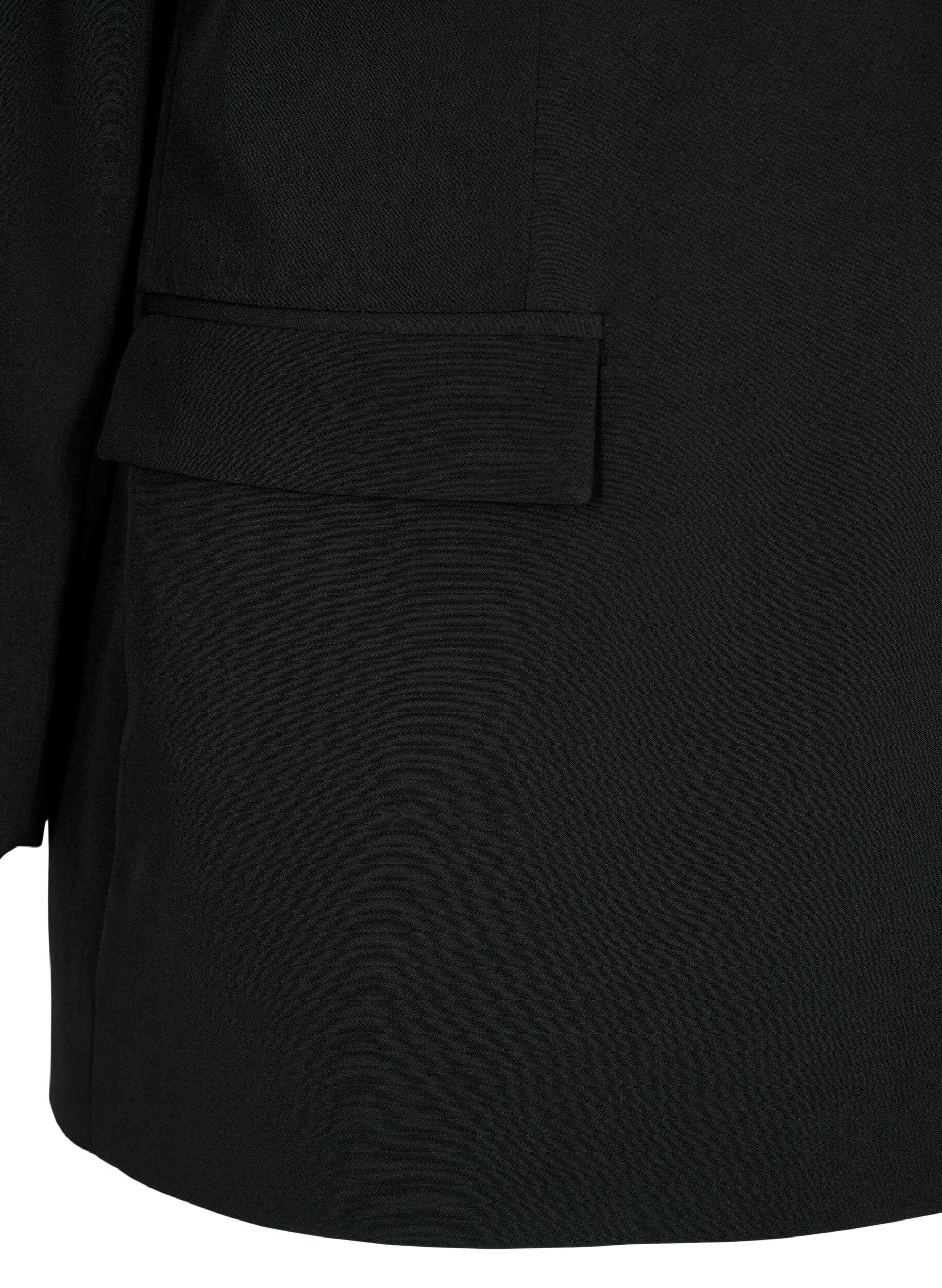 ZizziKlassischer Blazer mit Knopfverschluss, Schwarz, Packshot image number 3