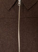 Kurze Jacke mit Hemdkragen und Rei&szlig;verschluss, Braun, Packshot image number 2