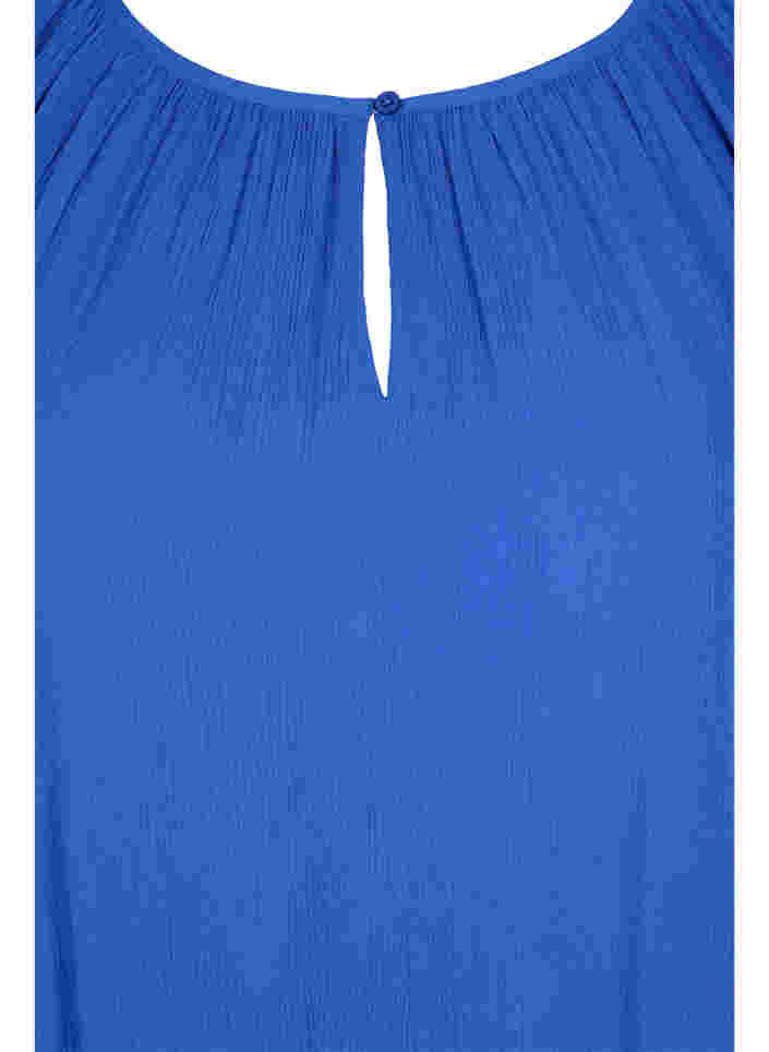Tunika aus Viskose mit 3/4-Ärmeln, Dazzling Blue, Packshot image number 2