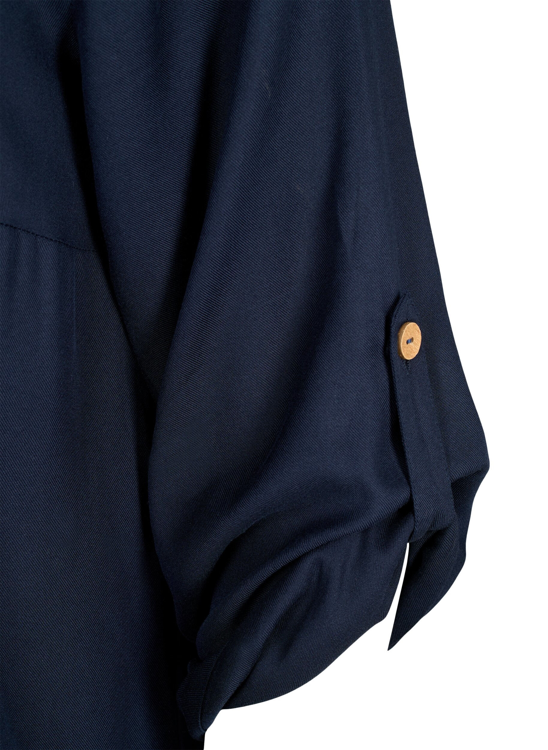 ZizziViskose-Tunika mit Kapuze, Navy Blazer, Packshot image number 3