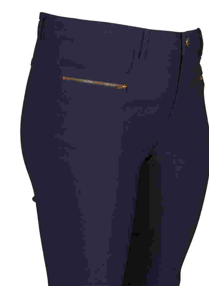 Slim Fit Hose mit Reißverschlussdetails, Night Sky, Packshot image number 2