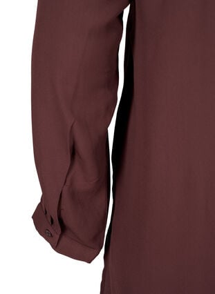 Unifarbenes Hemd mit V-Ausschnitt, Fudge, Packshot image number 4